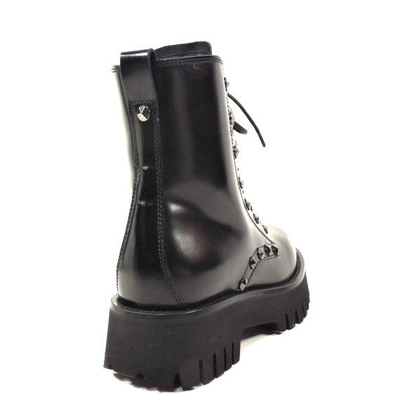 CASADEI 🇮🇹 WOMEN'S BLACK LEATHER WINTER ANKLE COMFORT BOOTIE - Picture 5 of 8